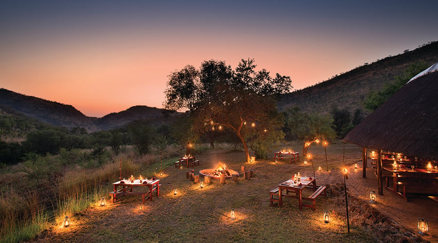 Boma Dinner Experience under the stars at Bakubung Bush Lodge