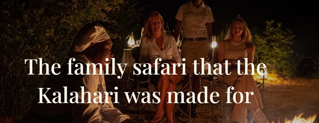 Family safari Kalahari Botswana